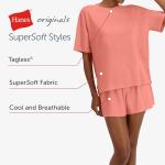 Hanes Women's Comfywear Lounge Set: T-Shirt & Shorts