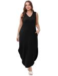 Sampeel Women's V-Neck Maxi Summer Dress