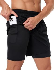 Naarts Men's Quick Dry 2-in-1 Running Shorts