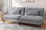 COMHOMA 3-Seater Adjustable Fabric Sofa Bed