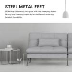 COMHOMA 3-Seater Adjustable Fabric Sofa Bed