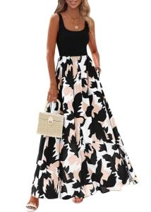 KIRUNDO Women's Boho Floral Maxi Dress 2026