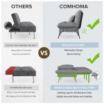 COMHOMA 3-Seater Adjustable Fabric Sofa Bed