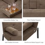 Panana Brown 3-Seater Convertible Sofa Bed