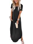 ANRABESS Women's Black Summer Maxi Dress