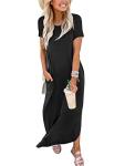 ANRABESS Women's Black Summer Maxi Dress