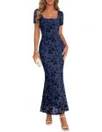 Summer Floral Bodycon Maxi Dress for Weddings