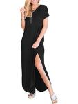 ANRABESS Women's Black Summer Maxi Dress