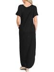 ANRABESS Women's Black Summer Maxi Dress