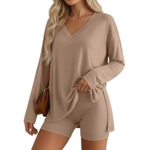 Sweetyweee Women's Oversized Lounge Set with Shorts