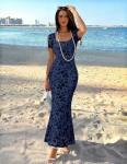 Summer Floral Bodycon Maxi Dress for Weddings