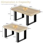 GRAVFORCE Extendable Wooden Dining Table for 4-6