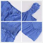 YOBECHO Women's Blue Ruffle Sleeve Mini Dress