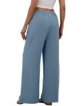 Sampeel Women's Casual Linen Drawstring Flow Pants