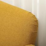HOMCOM Yellow Velvet 2-Seater Sofa Couch