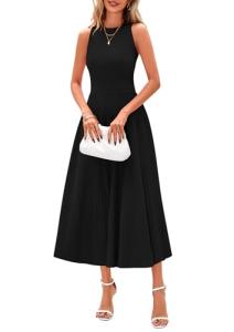 PRETTYGARDEN Women's Midi Cocktail Dress in Black