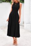 PRETTYGARDEN Women's Midi Cocktail Dress in Black