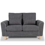 Hroth 2-Seater Small Sofa with Pillows - Dark Grey