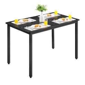 VASAGLE Industrial Style Dining Table in Black