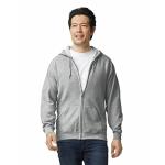 Gildan Unisex Zip-Up Hoodie in Sport Grey