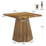 Tribesigns Rustic Brown Dining Table for 4