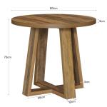 Tribesigns Rustic Round Dining Table for Small Spaces
