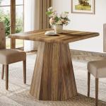 Tribesigns Rustic Brown Dining Table for 4