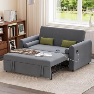 Jooli H 2-Seater Convertible Sofa Bed, Dark Grey