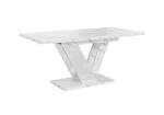 Elegant Extendable Dining Table with Marble Effect