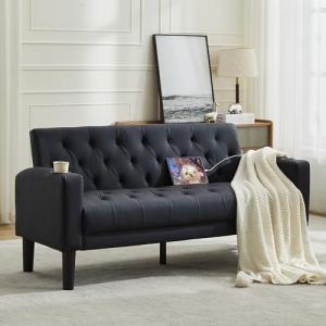 GRAVFORCE 2-Seater Comfy Sofa with USB and Cup Holders