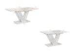 Elegant Extendable Dining Table with Marble Effect