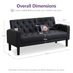 GRAVFORCE 2-Seater Comfy Sofa with USB and Cup Holders