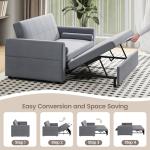 Jooli H 2-Seater Convertible Sofa Bed, Dark Grey