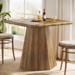 Tribesigns Rustic Brown Dining Table for 4