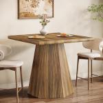 Tribesigns Rustic Brown Dining Table for 4