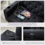 GRAVFORCE 2-Seater Comfy Sofa with USB and Cup Holders