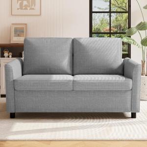 YODOLLA Modern 2-Seater Loveseat Sofa in Light Grey