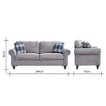 Vintage Style Linen Fabric Sofa Set