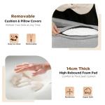 YODOLLA Modern 2-Seater Loveseat Sofa in Light Grey