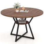 Round Wooden Dining Table for 4-6 People