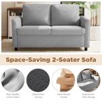 YODOLLA Modern 2-Seater Loveseat Sofa in Light Grey