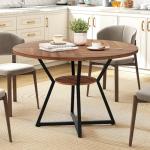 Round Wooden Dining Table for 4-6 People