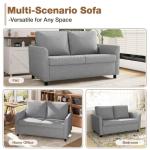 YODOLLA Modern 2-Seater Loveseat Sofa in Light Grey
