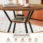 Round Wooden Dining Table for 4-6 People