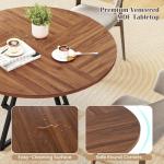 Round Wooden Dining Table for 4-6 People