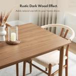 VonHaus 4-Seater Dark Wood Dining Table