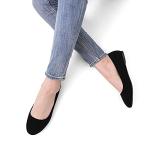 DREAM PAIRS Women's Black Ballerina Walking Flats