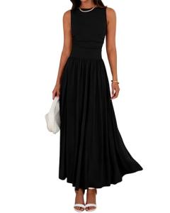BTFBM Women's Sleeveless Maxi Dress for Summer