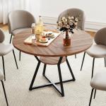 Round Wooden Dining Table for 4-6 People