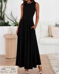 BTFBM Women's Sleeveless Maxi Dress for Summer